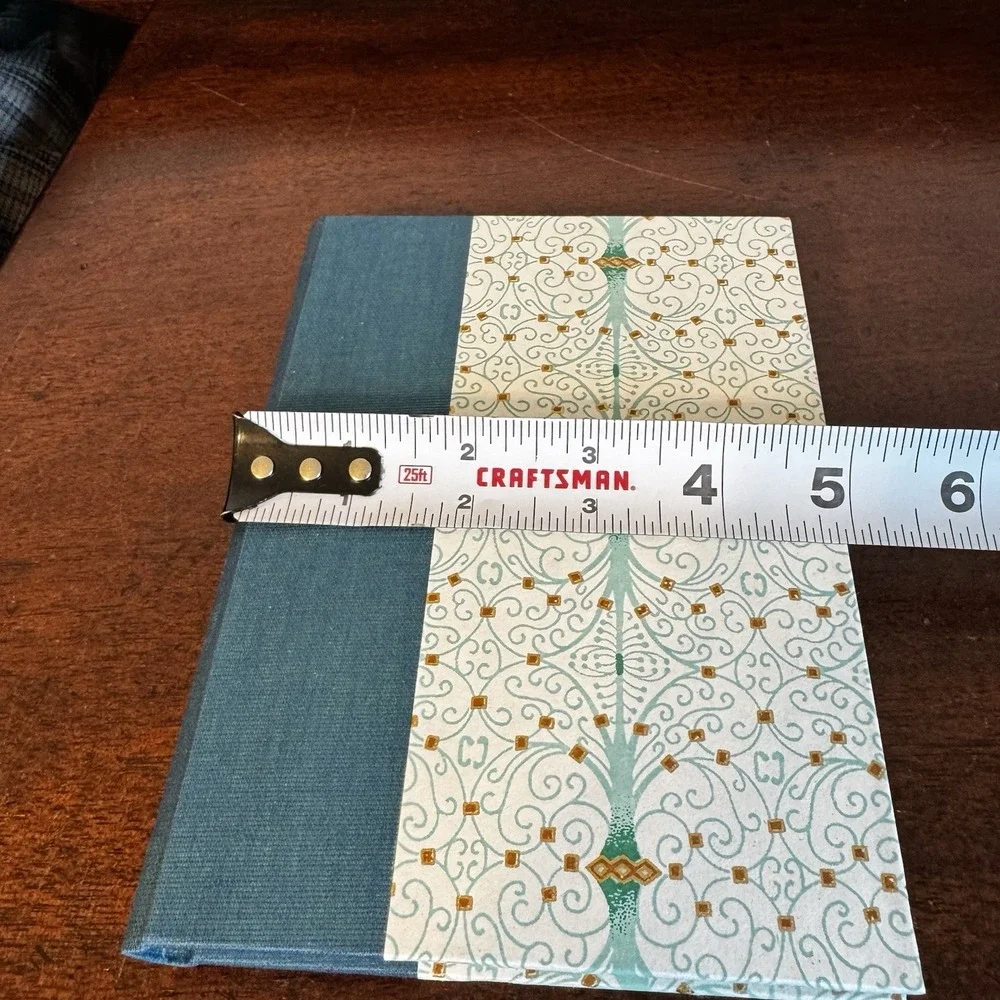 Address Book Tabbed Teal Green Abstract Cover 6.75x5x.50